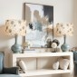 VEVOR Drum Lamp Shade 2 Set, 13 in Top x 13 in Bottom x 10 in High, Medium Drum Len αμπαζούρ, Ανταλλακτικό φωτιστικό για επιτραπέζια φωτιστικά Φωτιστικά δαπέδου, Απαιτείται εύκολη συναρμολόγηση (ελαφρύ μοτίβο πικραλίδας)