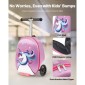 VEVOR Ride-on Bagage, χωρητικότητας 20 L, 20 ιντσών βαλίτσα παιδικού σκούτερ με τροχούς flash PU, ρυθμιζόμενη λαβή & αντιολισθητική λαβή TPR, αναδιπλούμενη & ελαφριά αποσκευή σκούτερ για παιδιά ηλικίας 5+, μωβ
