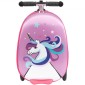 VEVOR Ride-on Bagage, χωρητικότητας 20 L, 20 ιντσών βαλίτσα παιδικού σκούτερ με τροχούς flash PU, ρυθμιζόμενη λαβή & αντιολισθητική λαβή TPR, αναδιπλούμενη & ελαφριά αποσκευή σκούτερ για παιδιά ηλικίας 5+, μωβ