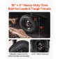 VEVOR Garden Utility Trailer, 10 Cu.Ft 227 kg, τρέιλερ μεταφοράς ATV UTV, Ρυμούλκηση πίσω από το καλάθι Poly Dump με ελαστικά 16", πεντάλ χειρός ή ποδιού, ρυμουλκούμενα βαρέως τύπου για χλοοκοπτικά τρακτέρ Garden Waste