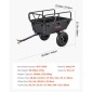 VEVOR Garden Utility Trailer, 10 Cu.Ft 227 kg, τρέιλερ μεταφοράς ATV UTV, Ρυμούλκηση πίσω από το καλάθι Poly Dump με ελαστικά 16", πεντάλ χειρός ή ποδιού, ρυμουλκούμενα βαρέως τύπου για χλοοκοπτικά τρακτέρ Garden Waste