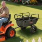 VEVOR Garden Utility Trailer, 10 Cu.Ft 227 kg, τρέιλερ μεταφοράς ATV UTV, Ρυμούλκηση πίσω από το καλάθι Poly Dump με ελαστικά 16", πεντάλ χειρός ή ποδιού, ρυμουλκούμενα βαρέως τύπου για χλοοκοπτικά τρακτέρ Garden Waste