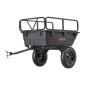 VEVOR Garden Utility Trailer, 10 Cu.Ft 227 kg, τρέιλερ μεταφοράς ATV UTV, Ρυμούλκηση πίσω από το καλάθι Poly Dump με ελαστικά 16", πεντάλ χειρός ή ποδιού, ρυμουλκούμενα βαρέως τύπου για χλοοκοπτικά τρακτέρ Garden Waste