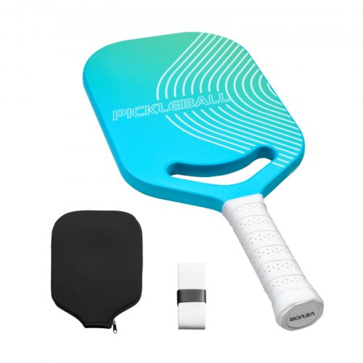 VEVOR Pickleball Paddle με Aero Throat, T700 Carbon Fiber Surface & Honeycomb Core, Professional Pickleball Paddle με αυξημένη ισχύ & έλεγχο & περιστροφή, Pickle Ball ρακέτα για ενήλικες, άνδρες και γυναίκες