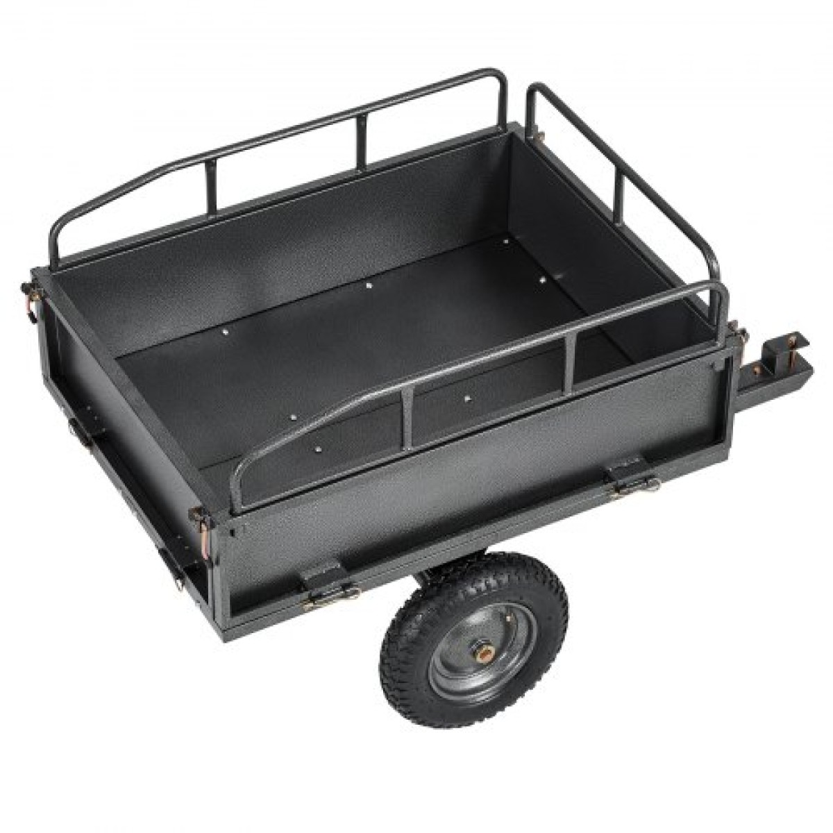 VEVOR Garden Utility Trailer, 10 Cu.Χωρητικότητα Ft & 227 kg, τρέιλερ μεταφοράς ATV UTV, ρυμούλκηση πίσω από χαλύβδινο καρότσι με ελαστικά 14", πεντάλ χειρός ή ποδιού, ρυμουλκούμενα βαρέως τύπου Yard για τρακτέρ χλοοκοπτικών