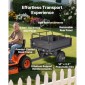 VEVOR Garden Utility Trailer, 10 Cu.Χωρητικότητα Ft & 227 kg, τρέιλερ μεταφοράς ATV UTV, ρυμούλκηση πίσω από χαλύβδινο καρότσι με ελαστικά 14", πεντάλ χειρός ή ποδιού, ρυμουλκούμενα βαρέως τύπου Yard για τρακτέρ χλοοκοπτικών