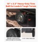 VEVOR Garden Utility Trailer, 10 Cu.Χωρητικότητα Ft & 227 kg, τρέιλερ μεταφοράς ATV UTV, ρυμούλκηση πίσω από χαλύβδινο καρότσι με ελαστικά 14", πεντάλ χειρός ή ποδιού, ρυμουλκούμενα βαρέως τύπου Yard για τρακτέρ χλοοκοπτικών