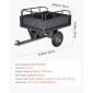VEVOR Garden Utility Trailer, 10 Cu.Χωρητικότητα Ft & 227 kg, τρέιλερ μεταφοράς ATV UTV, ρυμούλκηση πίσω από χαλύβδινο καρότσι με ελαστικά 14", πεντάλ χειρός ή ποδιού, ρυμουλκούμενα βαρέως τύπου Yard για τρακτέρ χλοοκοπτικών