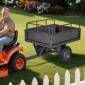 VEVOR Garden Utility Trailer, 10 Cu.Χωρητικότητα Ft & 227 kg, τρέιλερ μεταφοράς ATV UTV, ρυμούλκηση πίσω από χαλύβδινο καρότσι με ελαστικά 14", πεντάλ χειρός ή ποδιού, ρυμουλκούμενα βαρέως τύπου Yard για τρακτέρ χλοοκοπτικών