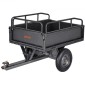 VEVOR Garden Utility Trailer, 10 Cu.Χωρητικότητα Ft & 227 kg, τρέιλερ μεταφοράς ATV UTV, ρυμούλκηση πίσω από χαλύβδινο καρότσι με ελαστικά 14", πεντάλ χειρός ή ποδιού, ρυμουλκούμενα βαρέως τύπου Yard για τρακτέρ χλοοκοπτικών