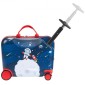 VEVOR Ride-on Baggage, χωρητικότητα 26 L, 18 ίντσες ρυμούλκηση κατά μήκος των μικρών αποσκευών μεταφορά με ρόδες, ρυθμιζόμενο ιμάντα ώμου, ελαφριά παιδική βαλίτσα ιππασίας για αγόρια και κορίτσια ηλικίας 3+, μπλε & λευκό