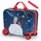 VEVOR Ride-on Baggage, χωρητικότητα 26 L, 18 ίντσες ρυμούλκηση κατά μήκος των μικρών αποσκευών μεταφορά με ρόδες, ρυθμιζόμενο ιμάντα ώμου, ελαφριά παιδική βαλίτσα ιππασίας για αγόρια και κορίτσια ηλικίας 3+, μπλε & λευκό