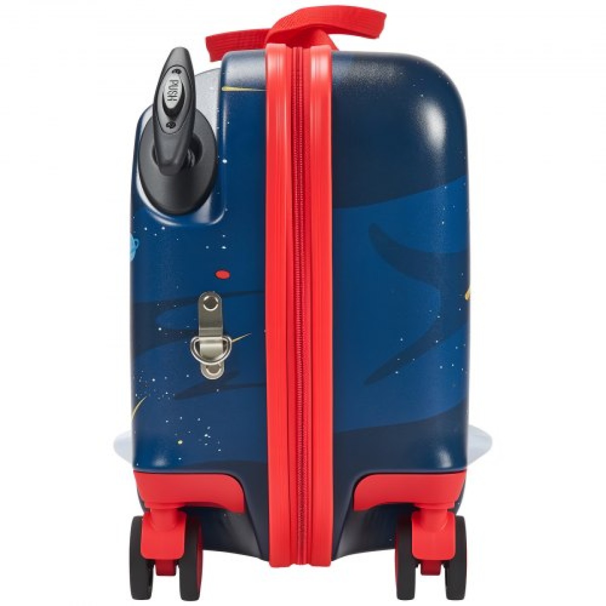 VEVOR Ride-on Baggage, χωρητικότητα 26 L, 18 ίντσες ρυμούλκηση κατά μήκος των μικρών αποσκευών μεταφορά με ρόδες, ρυθμιζόμενο ιμάντα ώμου, ελαφριά παιδική βαλίτσα ιππασίας για αγόρια και κορίτσια ηλικίας 3+, μπλε & λευκό