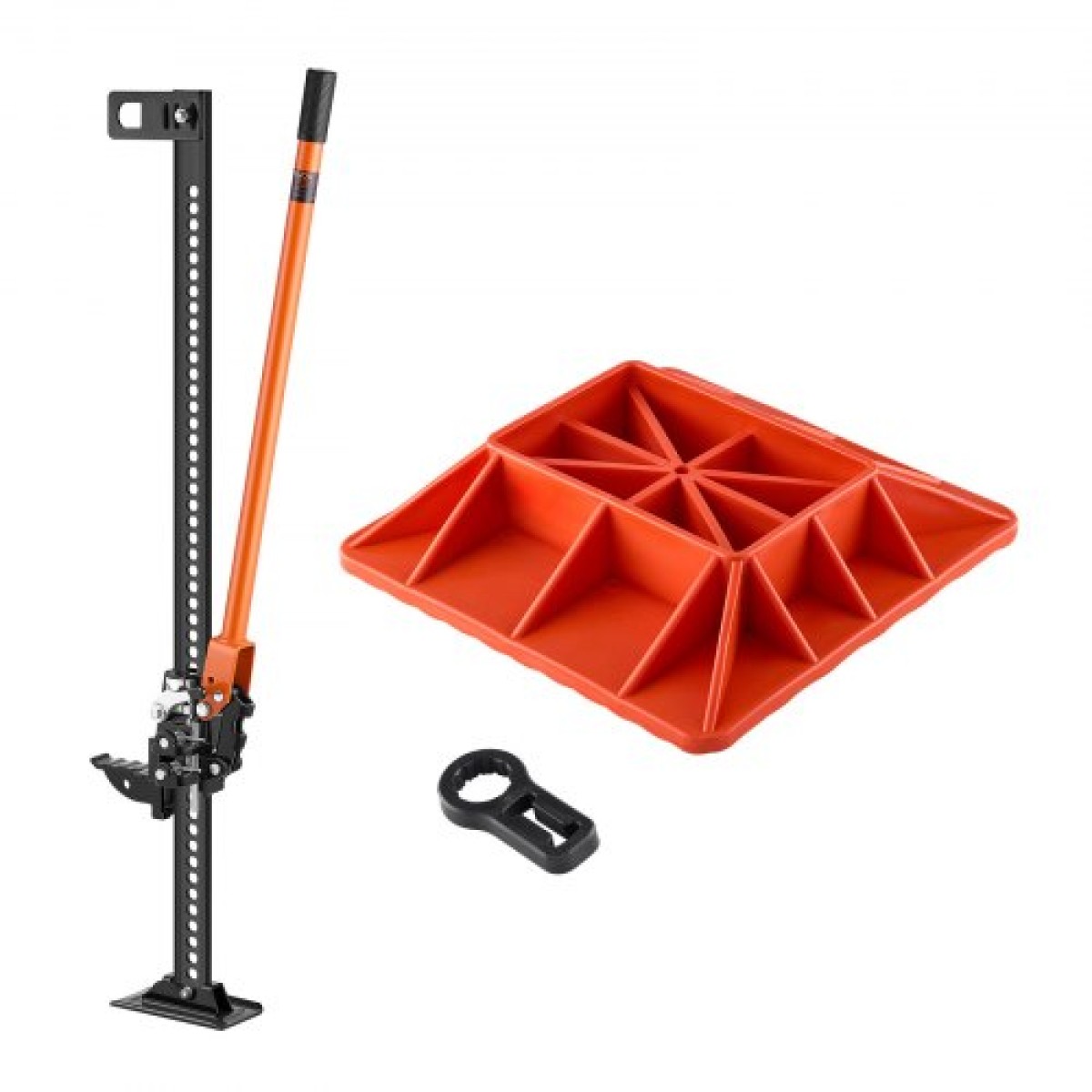 VEVOR Farm Jack with Base, 122cm Utility High Lift Farm Jack, 3,18 Ton Capacity Ratcheting Off Road Utility Jacks, Heavy-Duty Jacks Lift with 130,1-1079,5 mm Range Lifting for Tractor, Truck, SUV