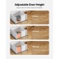 VEVOR Dogs Whelping Box, 38,6 x 38,6 x 18,1 ιντσών, πλαστικό PVC κουτάβια παρκοκρέβατο με ρυθμιζόμενη ύψος πόρτας και πλενόμενο μαξιλαράκι κατούρησης, στυλό παιχνιδιού για κουτάβια εσωτερικού χώρου κατά της παραμόρφωσης για σκύλους μέσης φυλής, Milk White