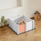 VEVOR Dogs Whelping Box, 38,6 x 38,6 x 18,1 ιντσών, πλαστικό PVC κουτάβια παρκοκρέβατο με ρυθμιζόμενη ύψος πόρτας και πλενόμενο μαξιλαράκι κατούρησης, στυλό παιχνιδιού για κουτάβια εσωτερικού χώρου κατά της παραμόρφωσης για σκύλους μέσης φυλής, Milk White