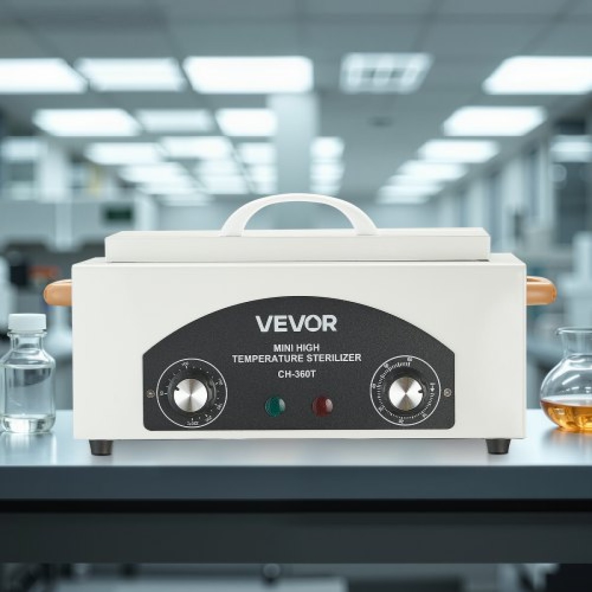 VEVOR High Temperature Autoclave Machine, 2L, 300W High Temperature Cleaner Machine Box με ρυθμιζόμενη θερμοκρασία και χρόνο, Καθαριστικό εργαλείων ντουλαπιών ξηρής θερμότητας για εργαστήρια, σπίτι, νύχια και ινστιτούτα αισθητικής