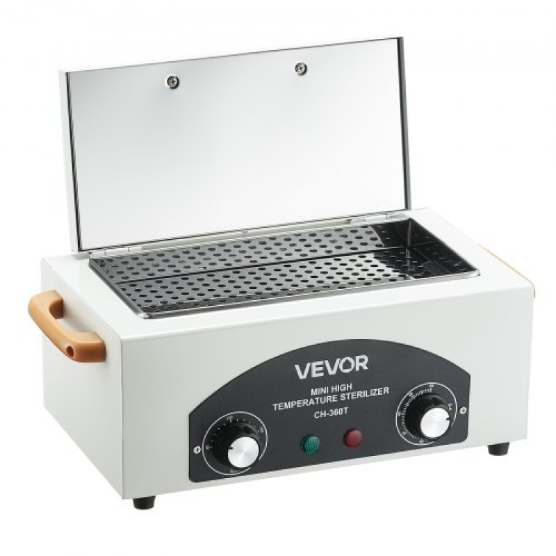 VEVOR High Temperature Autoclave Machine, 2L, 300W High Temperature Cleaner Machine Box με ρυθμιζόμενη θερμοκρασία και χρόνο, Καθαριστικό εργαλείων ντουλαπιών ξηρής θερμότητας για εργαστήρια, σπίτι, νύχια και ινστιτούτα αισθητικής