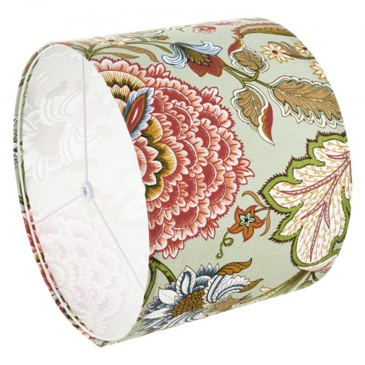 VEVOR Drum Lamp Shade 2 Set, 13 in Top x 13 in Bottom x 10 in High, Medium Drum Len αμπαζούρ, Ανταλλακτικό φωτιστικό για επιτραπέζια φωτιστικά Φωτιστικά δαπέδου Κρεμαστά φώτα, Απαιτείται εύκολη συναρμολόγηση (Σκούρο λουλουδάτο)