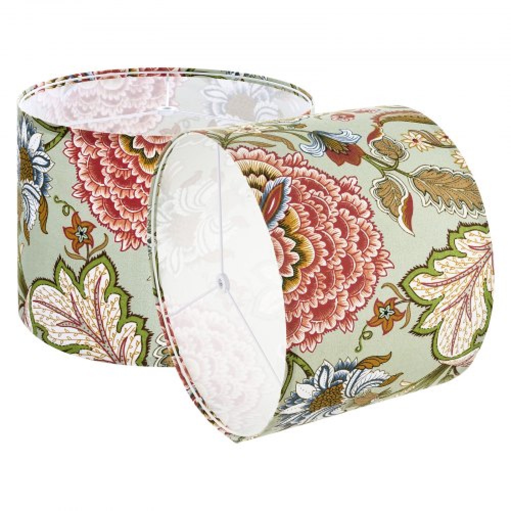 VEVOR Drum Lamp Shade 2 Set 13 x 13 x 10 in Medium Round Lampshade (Dark Floral)
