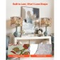 VEVOR Drum Lamp Shade 2 Set, 13 in Top x 13 in Bottom x 10 in High, Medium Drum Len αμπαζούρ, Ανταλλακτικό φωτιστικό για επιτραπέζια φωτιστικά Φωτιστικά δαπέδου Κρεμαστά φώτα, Απαιτείται εύκολη συναρμολόγηση (Σκούρο λουλουδάτο)