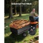 VEVOR Garden Utility Trailer, 17 Cu.Χωρητικότητα Ft & 272 kg, τρέιλερ μεταφοράς ATV UTV, Ρυμούλκηση πίσω από χαλύβδινο καρότσι με ελαστικά 16", πεντάλ χειρός ή ποδιού, ρυμουλκούμενα βαρέως τύπου Yard για τρακτέρ χλοοκοπτικών