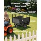 VEVOR Garden Utility Trailer, 17 Cu.Χωρητικότητα Ft & 272 kg, τρέιλερ μεταφοράς ATV UTV, Ρυμούλκηση πίσω από χαλύβδινο καρότσι με ελαστικά 16", πεντάλ χειρός ή ποδιού, ρυμουλκούμενα βαρέως τύπου Yard για τρακτέρ χλοοκοπτικών