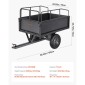 VEVOR Garden Utility Trailer, 17 Cu.Χωρητικότητα Ft & 272 kg, τρέιλερ μεταφοράς ATV UTV, Ρυμούλκηση πίσω από χαλύβδινο καρότσι με ελαστικά 16", πεντάλ χειρός ή ποδιού, ρυμουλκούμενα βαρέως τύπου Yard για τρακτέρ χλοοκοπτικών