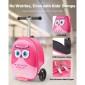 Αποσκευές VEVOR Ride-on, χωρητικότητα 20 λίτρων, βαλίτσα παιδικού σκούτερ 20 ιντσών με τροχούς Flash PU, ρυθμιζόμενη λαβή & αντιολισθητική λαβή TPR, αναδιπλούμενη & ελαφριά αποσκευή σκούτερ για παιδιά ηλικίας 5+, ροζ