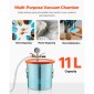 VEVOR 11,36 L Θάλαμος κενού με αντλία, 110 L/min, ανοξείδωτος χάλυβας, κιτ θαλάμου απαέρωσης, αντλία κενού μονού σταδίου, καπάκι από σκληρυμένο γυαλί, σωλήνας 1,5 m, λάδι, για σταθεροποίηση ρητίνης σιλικόνης απαερίωσης ξύλου