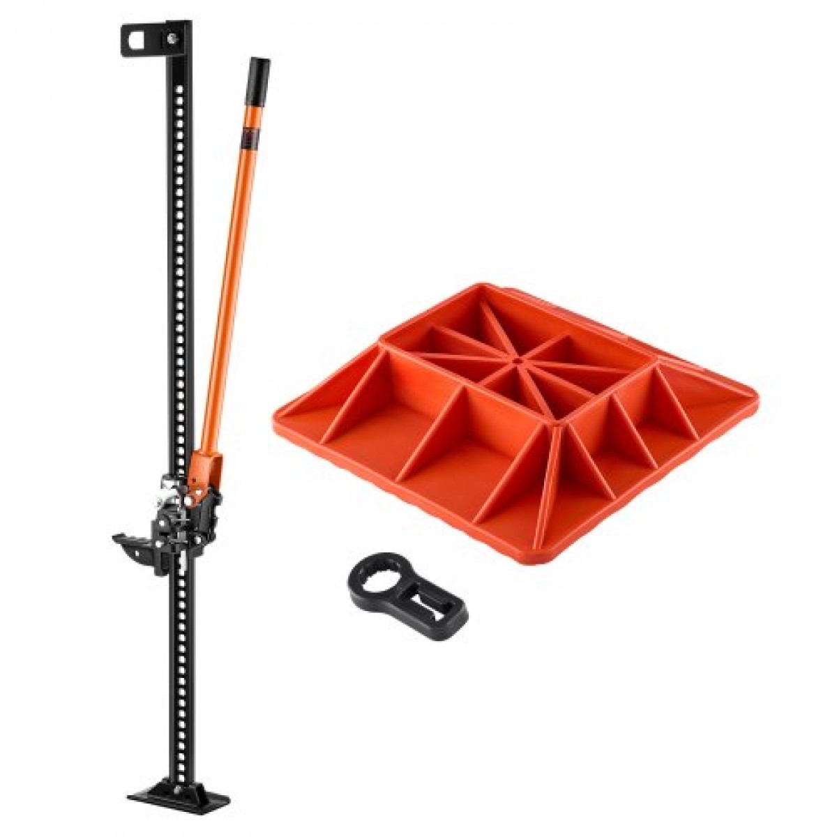 VEVOR Farm Jack with Base, 152,5 cm Utility High Lift Farm Jack, 3,18 Ton Capacity Ratcheting Off Road Utility Jacks, Heavy-Duty Lift Jacks με εύρος ανύψωσης 130,1-1380 mm για τρακτέρ, φορτηγό, SUV
