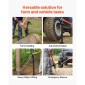 VEVOR Farm Jack with Base, 152,5 cm Utility High Lift Farm Jack, 3,18 Ton Capacity Ratcheting Off Road Utility Jacks, Heavy-Duty Lift Jacks με εύρος ανύψωσης 130,1-1380 mm για τρακτέρ, φορτηγό, SUV