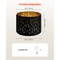 VEVOR Drum Lamp Shade 2 Set, 13 in Top x 13 in Bottom x 10 in High, Medium Drum Lampshade with Harp, Ανταλλακτικό φωτιστικό για επιτραπέζια φωτιστικά Φωτιστικά δαπέδου Κρεμαστά φώτα, Μαύρο κούφιο σχέδιο