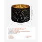 VEVOR Drum Lamp Shade 2 Set, 13 in Top x 13 in Bottom x 10 in High, Medium Drum Lampshade with Harp, Ανταλλακτικό φωτιστικό για επιτραπέζια φωτιστικά Φωτιστικά δαπέδου Κρεμαστά φώτα, Μαύρο κούφιο σχέδιο