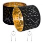 VEVOR Drum Lamp Shade 2 Set, 13 in Top x 13 in Bottom x 10 in High, Medium Drum Lampshade with Harp, Ανταλλακτικό φωτιστικό για επιτραπέζια φωτιστικά Φωτιστικά δαπέδου Κρεμαστά φώτα, Μαύρο κούφιο σχέδιο