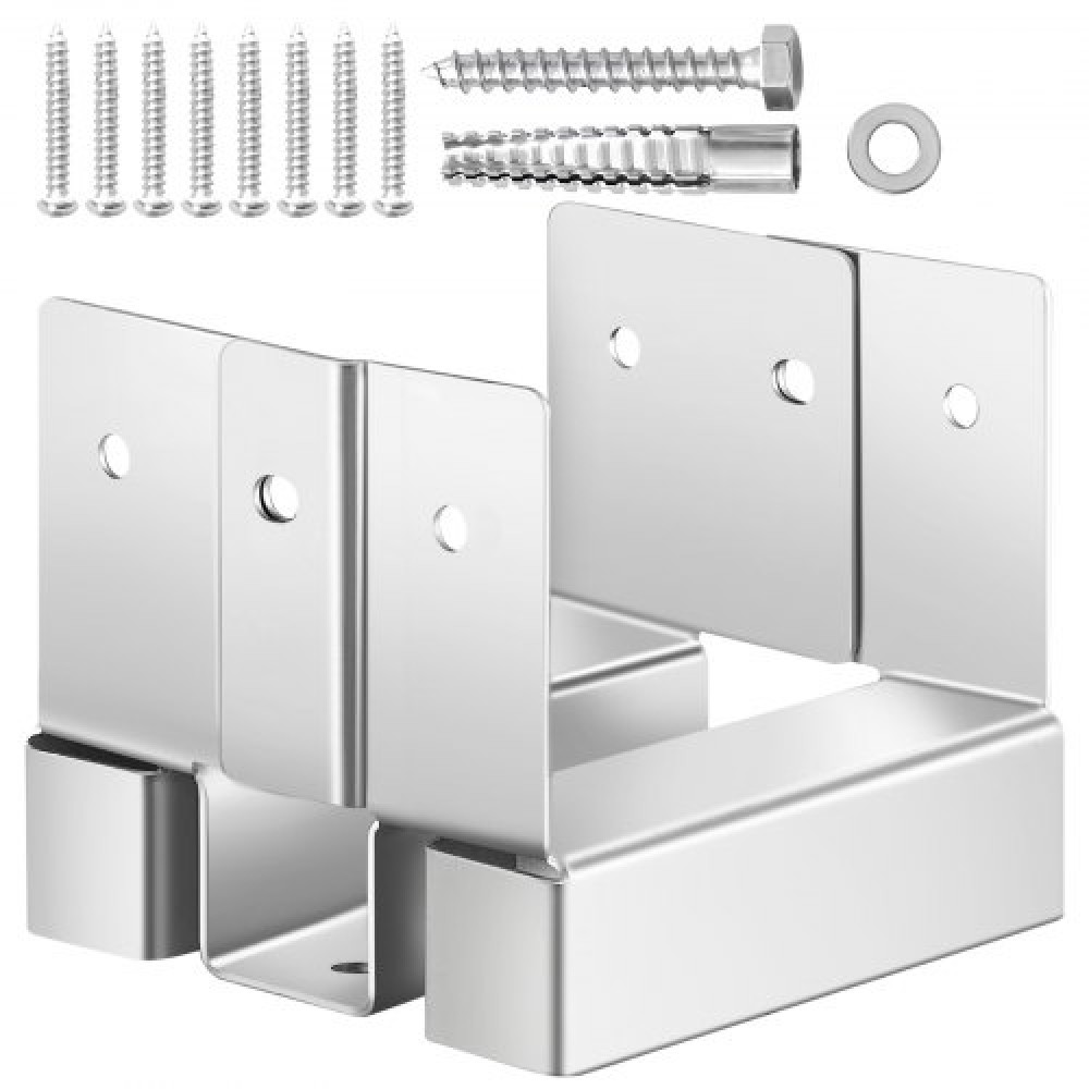 VEVOR 1 Pack 4x4 Post Base Post Anchor for Concrete Inner Size 3.53x3.56 inch