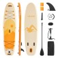 Φουσκωτό SUP Paddle Board VEVOR, 3,53m x 89cm x 15cm πλάτος Ultra-light SUP Paddle, Όλα τα αξεσουάρ περιλαμβάνονται, Αντλία, κουπί, πτερύγιο, σακίδιο πλάτης, λουρί αστραγάλου, λουρί, αντιολισθητικό κατάστρωμα για νέους, ενήλικες