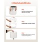 VEVOR Drum Lamp Shade 2 Set, 13 in Top x 13 in Bottom x 10 in High, Medium Drum Len αμπαζούρ, Ανταλλακτικό φωτιστικό για επιτραπέζια φωτιστικά Φωτιστικά δαπέδου Κρεμαστά φώτα, Απαιτείται εύκολη συναρμολόγηση (εκρού)