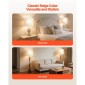 VEVOR Drum Lamp Shade 2 Set, 13 in Top x 13 in Bottom x 10 in High, Medium Drum Len αμπαζούρ, Ανταλλακτικό φωτιστικό για επιτραπέζια φωτιστικά Φωτιστικά δαπέδου Κρεμαστά φώτα, Απαιτείται εύκολη συναρμολόγηση (εκρού)