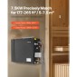 Γεννήτρια ατμού VEVOR, Σύστημα ντους ατμού 7,5 kW με ελεγκτή για σπα μπάνιου σάουνας σπιτιού, Εμπορικό κιτ αυτόματης αποστράγγισης με υπερθέρμανση, προστασία από ξηρή λειτουργία και υπερπίεση, αποτελεσματικό από 10 λεπτά έως 24 ώρες, μαύρο