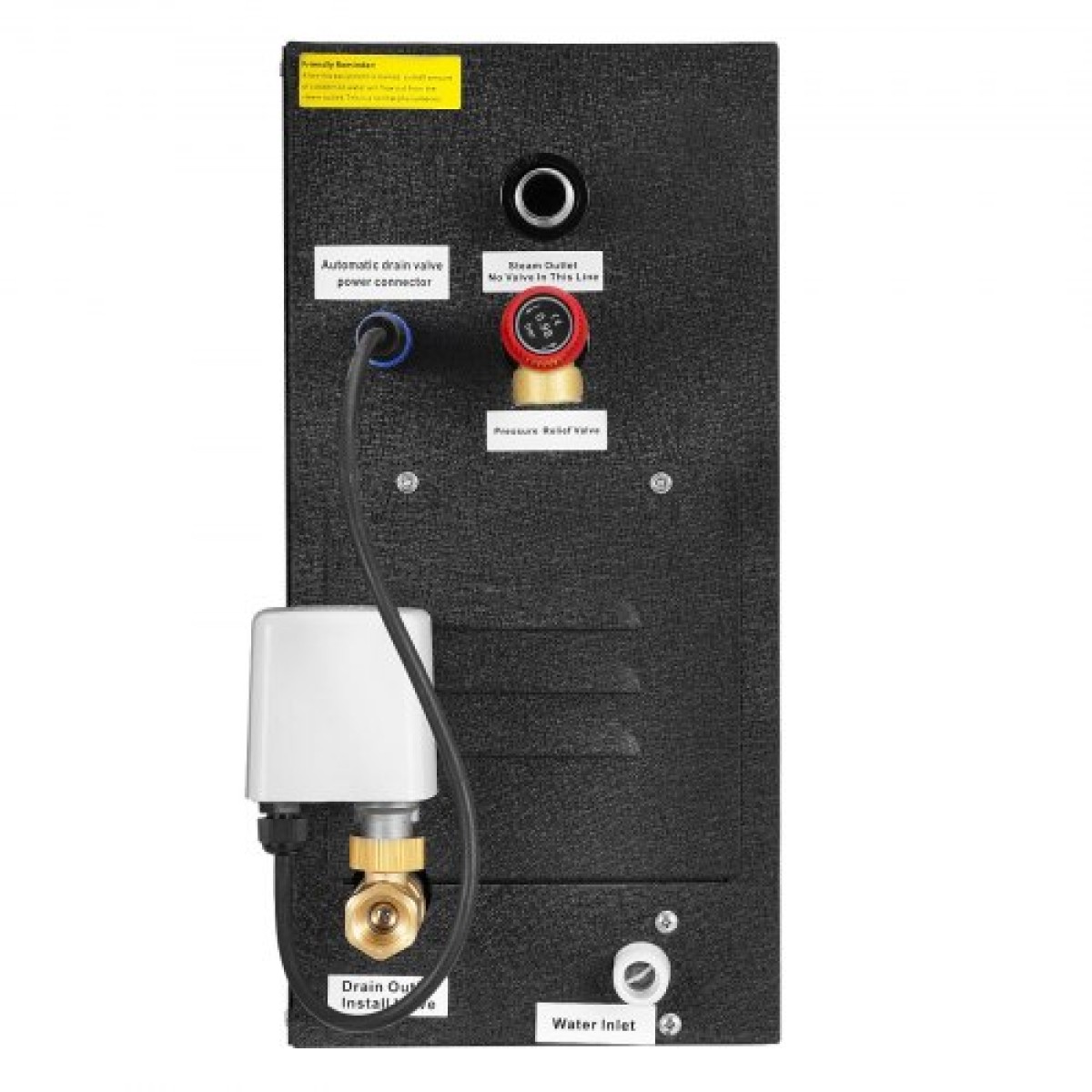 Γεννήτρια ατμού VEVOR, Σύστημα ντους ατμού 7,5 kW με ελεγκτή για σπα μπάνιου σάουνας σπιτιού, Εμπορικό κιτ αυτόματης αποστράγγισης με υπερθέρμανση, προστασία από ξηρή λειτουργία και υπερπίεση, αποτελεσματικό από 10 λεπτά έως 24 ώρες, μαύρο
