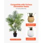 VEVOR Artificial Areca Palm 1219 mm, 2 Συσκευασία Ψεύτικος Φοίνικας Τροπικά Φυτά με Λευκή Ψηλή Ζαρντινιέρα, Φυτό από ψεύτικο δάπεδο μετάξι σε γλάστρα, Μεγάλο Δέντρο για Διακόσμηση Σαλονιού Γραφείου Σπίτι Θέρμανση, Εσωτερικός εξωτερικός χώρος
