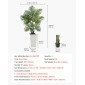 VEVOR Artificial Areca Palm 1219 mm, 2 Συσκευασία Ψεύτικος Φοίνικας Τροπικά Φυτά με Λευκή Ψηλή Ζαρντινιέρα, Φυτό από ψεύτικο δάπεδο μετάξι σε γλάστρα, Μεγάλο Δέντρο για Διακόσμηση Σαλονιού Γραφείου Σπίτι Θέρμανση, Εσωτερικός εξωτερικός χώρος
