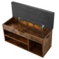 Πάγκος παπουτσιών VEVOR Entryway, 805 x 305 x 445 mm Organizer αποθήκευσης παπουτσιών με κρυφό ανελκυστήρα στο επάνω μέρος αποθήκευσης, πάγκος 300 lbs με μαξιλαράκι και 3 ντουλάπια για διάδρομο, σαλόνι, υπνοδωμάτιο, καφέ + μαύρο