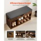 Πάγκος παπουτσιών VEVOR Entryway, 805 x 305 x 445 mm Organizer αποθήκευσης παπουτσιών με κρυφό ανελκυστήρα στο επάνω μέρος αποθήκευσης, πάγκος 300 lbs με μαξιλαράκι και 3 ντουλάπια για διάδρομο, σαλόνι, υπνοδωμάτιο, καφέ + μαύρο