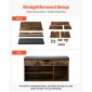 Πάγκος παπουτσιών VEVOR Entryway, 805 x 305 x 445 mm Organizer αποθήκευσης παπουτσιών με κρυφό ανελκυστήρα στο επάνω μέρος αποθήκευσης, πάγκος 300 lbs με μαξιλαράκι και 3 ντουλάπια για διάδρομο, σαλόνι, υπνοδωμάτιο, καφέ + μαύρο