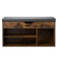 Πάγκος παπουτσιών VEVOR Entryway, 805 x 305 x 445 mm Organizer αποθήκευσης παπουτσιών με κρυφό ανελκυστήρα στο επάνω μέρος αποθήκευσης, πάγκος 300 lbs με μαξιλαράκι και 3 ντουλάπια για διάδρομο, σαλόνι, υπνοδωμάτιο, καφέ + μαύρο