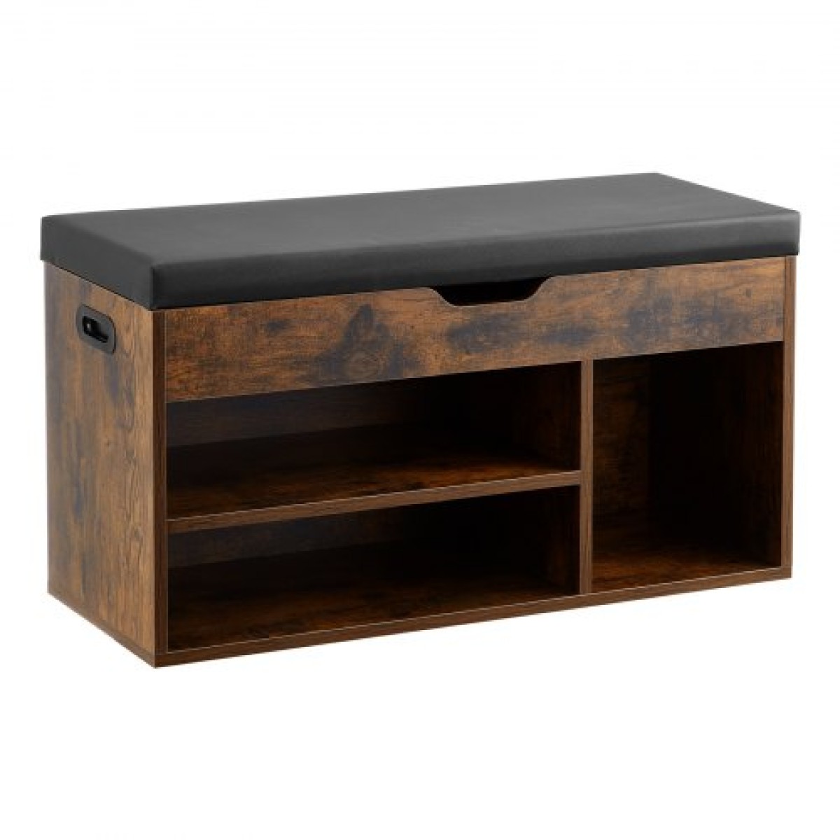 Πάγκος παπουτσιών VEVOR Entryway, 805 x 305 x 445 mm Organizer αποθήκευσης παπουτσιών με κρυφό ανελκυστήρα στο επάνω μέρος αποθήκευσης, πάγκος 300 lbs με μαξιλαράκι και 3 ντουλάπια για διάδρομο, σαλόνι, υπνοδωμάτιο, καφέ + μαύρο