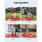 VEVOR Baseball Hitting Mat, 366x183cm Batting Cage Mat, Batters Box Turf Mats, Softball Batting Practice Equipment with Home Plate and Anti Fade Turf, Φορητό βοήθημα προπόνησης για εσωτερικούς εξωτερικούς χώρους, κόκκινο
