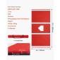 VEVOR Baseball Hitting Mat, 366x183cm Batting Cage Mat, Batters Box Turf Mats, Softball Batting Practice Equipment with Home Plate and Anti Fade Turf, Φορητό βοήθημα προπόνησης για εσωτερικούς εξωτερικούς χώρους, κόκκινο